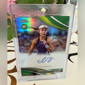 Iva Jovic 2025 Topps Chrome Tennis
GREEN REFRACTOR Auto/99, Rookie Card